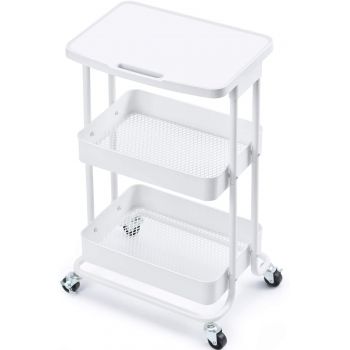 Multifunctional Rolling Metal Salon Trolley